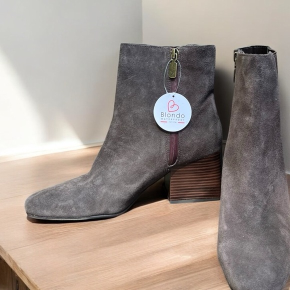 🌻NEW w/tag BLONDO Scarlette Waterproof Suede Ankle Boots Size 10 - Picture 7 of 11